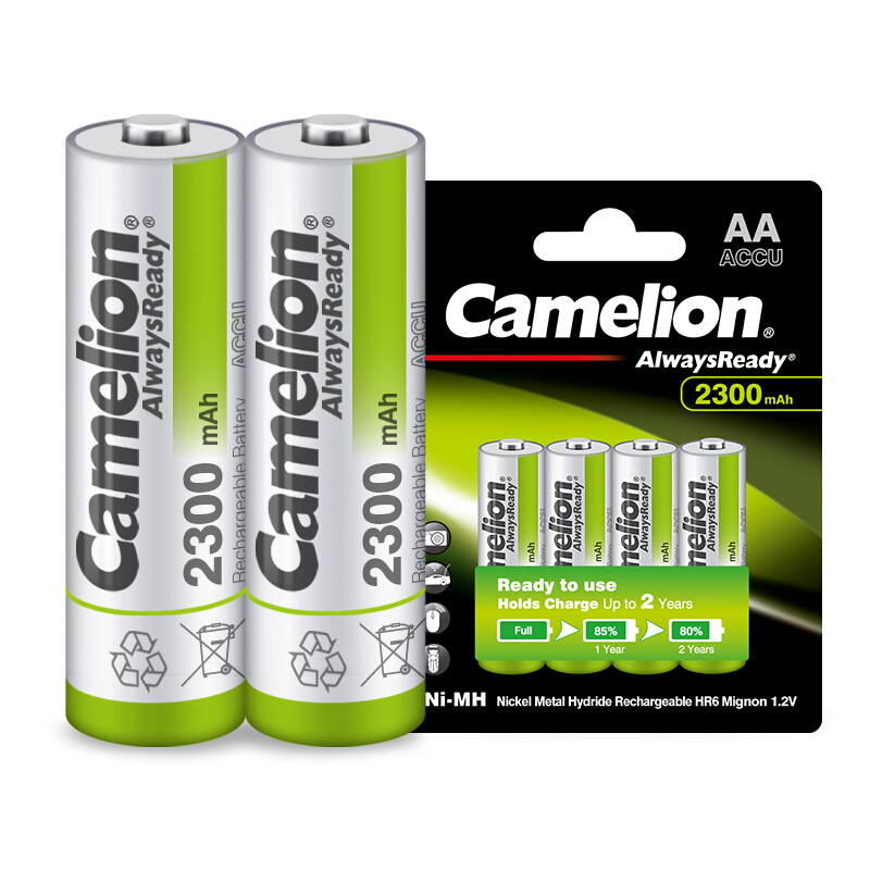 Camelion 飞狮 5号镍氢充电电池 1.2V 2300mAh 4粒装