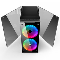 Great Wall 长城 领航国度501 RGB E-ATX机箱 黑色