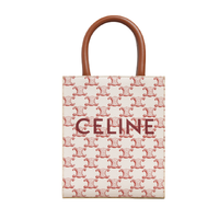CELINE 思琳 女士迷你标志印花和牛皮革手袋 194372BZK 27ED 红色