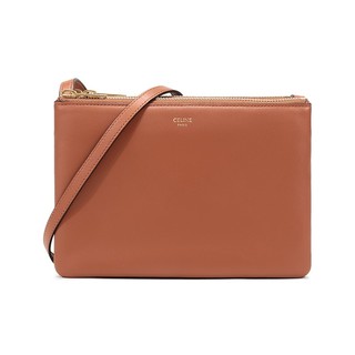 CELINE 思琳 Trio系列 女士羊皮手拿包 192033CAD 04LU 棕褐色