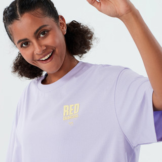 REDCHARCOAL 红色木炭 男女款圆领短袖T恤 3RC21203660 浅紫色 XXL