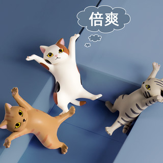日本正版Qualia猫咪笔架创意可爱妖娆猫咪喵笔托桌面摆件手办玩偶文具置物学生礼物万物都可举正品万物皆可举