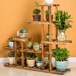 阳台花架 米囹阳台花架置物架落地花盆架多少钱 什么值得买