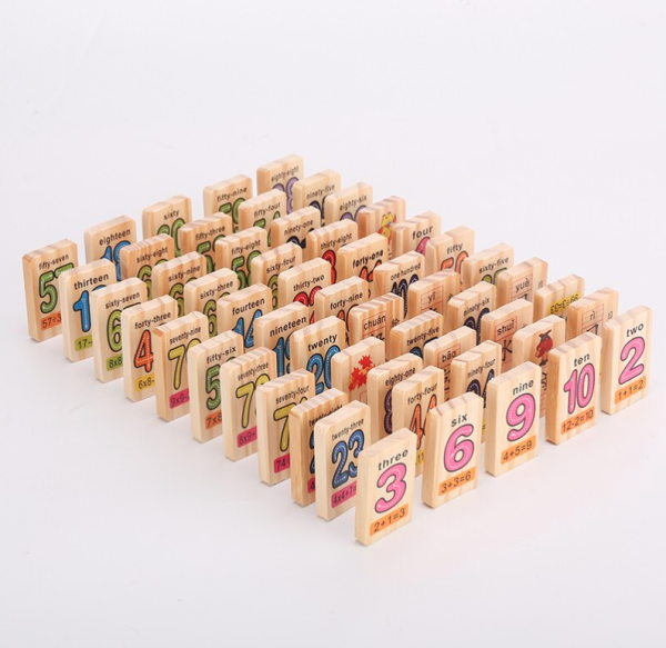 三知多米诺骨牌100片儿童益智玩具认知