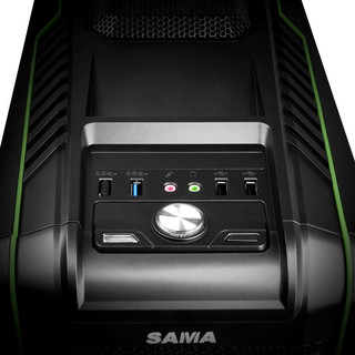 SAMA 先马 领秀 标准版 ATX机箱 半侧透 黑绿色