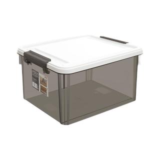 禧天龙 透明中号收纳箱 烟熏灰 3个装 16L  40.5*29.5*18.5cm