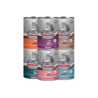 茉兰朵（Morando）意大利进口猫罐头 湿粮罐头 专业系列混合口味400g*6