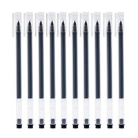 创际 100支直液式中性笔学生用一体式笔杆0.5mm大容量中黑色巨能写签字笔全针管办公中性水笔 黑色中性笔