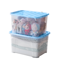 Jeko&Jeko 捷扣 手提式收纳箱 2.5L*2个 蓝色