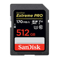 SanDisk 闪迪 SDXC SD存储卡 512GB（UHS-I、V30、U3）