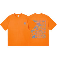 BFDQJS 邦乔仕 男女款圆领短袖T恤套装 2条装 橙色 M