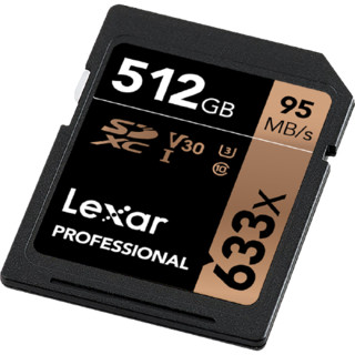 Lexar 雷克沙 SD633X SD存储卡 512GB（UHS-I、V30、U3）