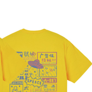 BFDQJS 邦乔仕 男女款圆领短袖T恤套装 2条装 黄色 S