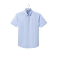 HLA 海澜之家 男士短袖衬衫 HNECD2Q044A 浅蓝条纹 43
