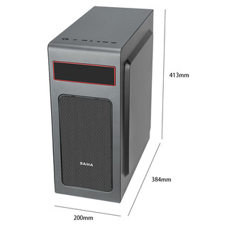 SAMA 先马 工匠1号 ATX机箱 非侧透 金属灰