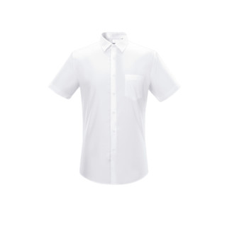 HLA 海澜之家 男士短袖衬衫 HNCHD2Q022A 漂白斜纹 45