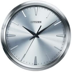 citizen 西铁城 citizen gallery 圆形挂钟银色 cc2004