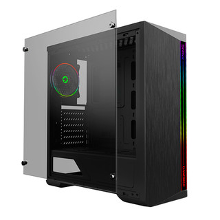 GAMEMAX 游戏帝国 皎月 RGB ATX机箱 半侧透 黑色