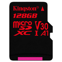 Kingston 金士顿 SDCR 极速版 Micro-SD卡 128GB（UHS-I、V30、U3、A1）