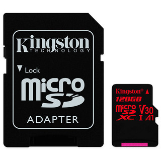 Kingston 金士顿 SDCR 极速版 Micro-SD卡 128GB（UHS-I、V30、U3、A1）