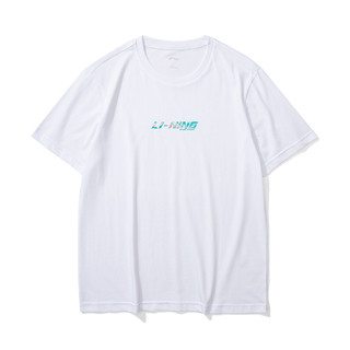 LI-NING 李宁 男子运动T恤 AHSR691-2 标准白 XXXXL
