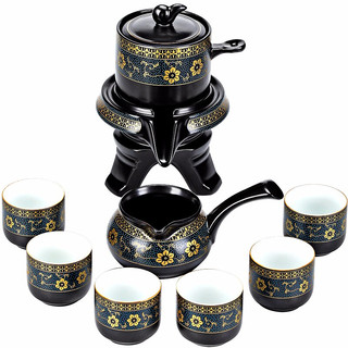 唐丰 哥窑茶具套装家用半全自动石磨懒人功夫茶具茶杯茶叶罐泡茶杯 暗香自动