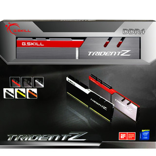 G.SKILL 芝奇 Trident Z三叉戟系列 DDR4 3200MHz 台式机内存 马甲条 捷豹银 32GB 8GB*4 F4-3200C14Q-32GTZ