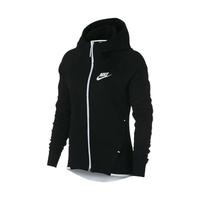 NIKE 耐克 SPORTSWEAR TECH FLEECE WINDRUNNER 女子运动卫衣 930760-011 黑色 L