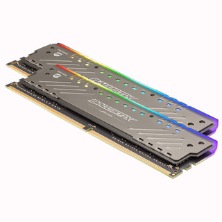 BALLISTIX 铂胜 BLT2K8G4D30BET4K DDR4 3000MHz RGB 台式机内存 灯条 银色 16GB 8GB*2 BLT2K8G4D30BET4K