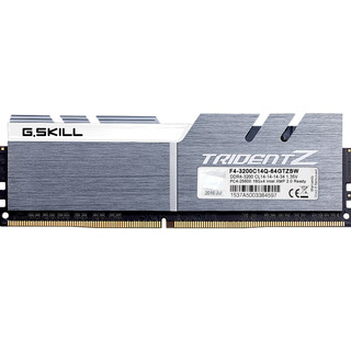 G.SKILL 芝奇 Trident Z三叉戟 DDR4 4000MHz RGB 台式机内存 灯条 雪映白 64GB 16GB*4 F4-3200C14Q-64GTZSW