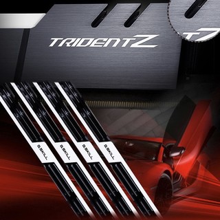 G.SKILL 芝奇 Trident Z三叉戟 DDR4 4000MHz RGB 台式机内存 灯条 雪映白 64GB 16GB*4 F4-3200C14Q-64GTZSW