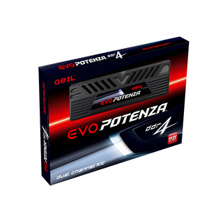 GEIL 金邦 狂速EVO Potenza DDR4 3200MHz 台式机内存 马甲条 经典黑 16GB 8GB*2 D4 8G 3000*2