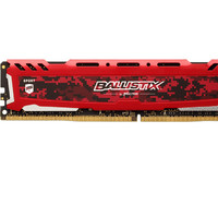 Crucial 英睿达 铂胜运动LT系列 Ballistix DDR4 2400MHz 台式机内存 马甲条 迷彩红 16GB BLS16G4D240FSE
