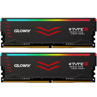 GLOWAY 光威 TYPE DDR4 3200MHz RGB 台式机内存 灯条 石墨灰 16GB 8GB*2 TYPEβDDR4-PC