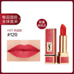 yvessaintlaurent圣罗兰ysl限量鳄鱼皮方管口红120号