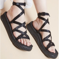SHAKA 日系户外凉鞋女日本罗马鞋绑带日式沙滩凉鞋女Nadel Skinny