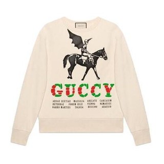 GUCCI 古驰 Guccy 男士圆领卫衣 475532 XJAKP 9230 白色 XL