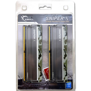 G.SKILL 芝奇 Sniper X 狙击者系列 DDR4 3200MHz 台式机内存 马甲条 莽林绿 16GB 8GB*2 F4-3200C16D-16GSXFB
