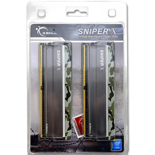 G.SKILL 芝奇 Sniper X 狙击者系列 DDR4 3600MHz 台式机内存 马甲条 莽林绿 32GB 16GB*2 F4-3600C19D-32GSXF