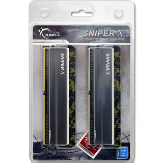 G.SKILL 芝奇 Sniper X 狙击者系列 DDR4 3600MHz 台式机内存 马甲条 数码黄 16GB 8GB*2 F4-3600C19D-16GSXK