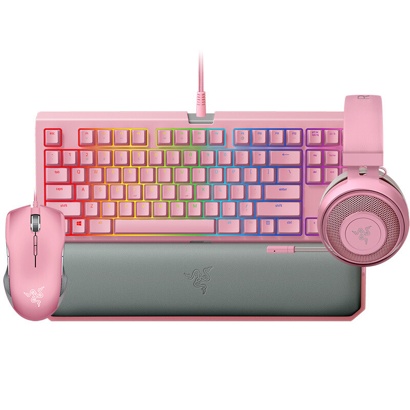 RAZER 雷蛇黑寡妇蜘蛛竞技幻彩版V2 键盘+锐蝮蛇竞技版鼠标+北海巨妖