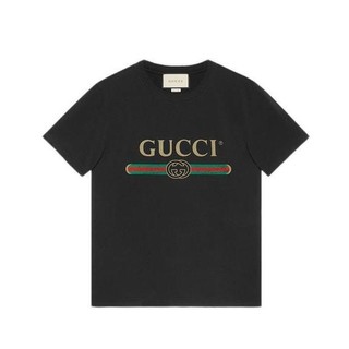 GUCCI 古驰 男女款圆领短袖T恤 440103 X3F05 1508 黑色 L