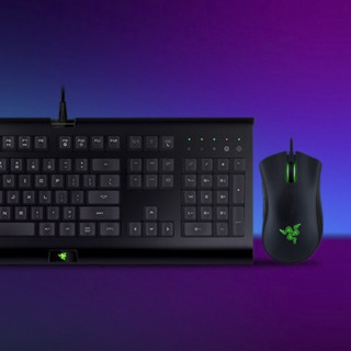 RAZER 雷蛇 萨诺狼蛛 标准版 键盘+蝰蛇2000 鼠标+北海巨妖 标准版 X 耳机 有线键鼠套装 黑色