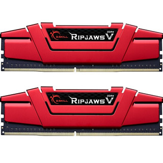 G.SKILL 芝奇 Ripjaws V系列 DDR4 3200MHz 台式机内存 马甲条 法拉利红 16GB 8GBx2 F4-3200C16D-16GVKB