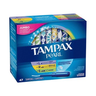 TAMPAX 丹碧丝 珍珠系列 塑胶导管式卫生棉条套装 (L轻吸收量10支+R普通吸收量27支+S大吸收量10支)