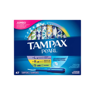 TAMPAX 丹碧丝 珍珠系列 塑胶导管式卫生棉条套装 (L轻吸收量10支+R普通吸收量27支+S大吸收量10支)