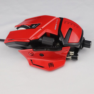 MAD CATZ 美加狮 RAT8+ADV 有线鼠标 20000DPI RGB 红色+鼠标垫 800*300*4mm 黑色