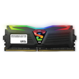 GeIL 金邦 SYNC DDR4 3200MHz RGB 台式机内存 灯条 黑色 16GB 8GB*2 GLS416G3200C16DC