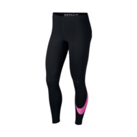 NIKE 耐克 SPORTSWEAR LEG-A-SEE SWOOSH 女子运动长裤 AR3510-014 黑色 XL