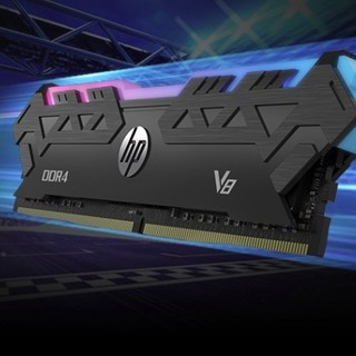 HP 惠普 V8 DDR4 3000MHz RGB 台式机内存 灯条 黑色 8GB 7EH82AA#UUF